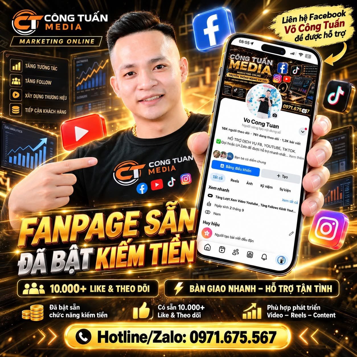 Công Tuấn Media - dịch vụ fanpage và marketing online